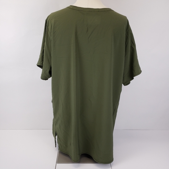 Carhartt Force Crossflex Scrub Top in basil green size 2X - Picture 6 of 12
